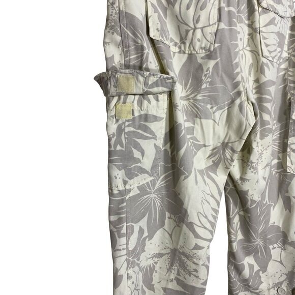 Caribbean Joe Cargo Pants Womens 12P (31x20) Capri Cropped Cotton Floral Beach - Picture 10 of 11